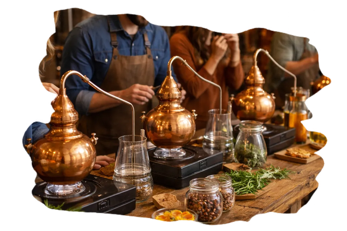 Small still used for make your own gin sessions